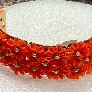 Vintage Coral Celluloid Bracelet